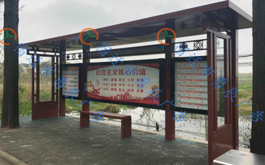 浙江雅致候車亭發(fā)貨